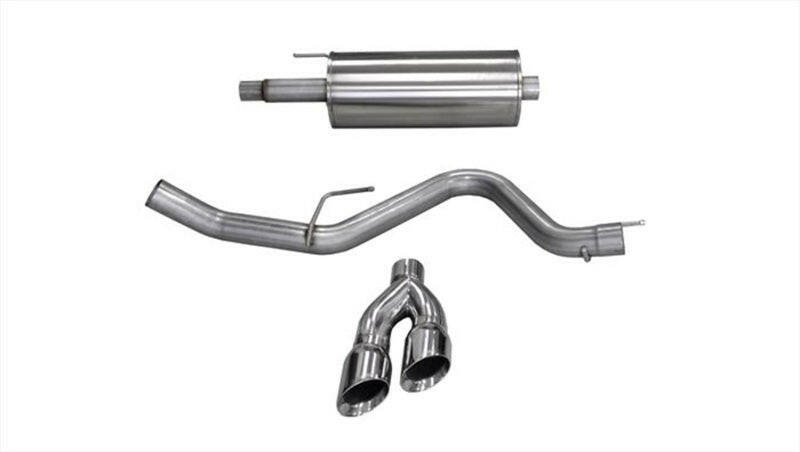 Corsa 15-20 Ford F-150 5.0L V8 (Super Crew Cab) Polished Sport Single Side Dual 4in Tips CB Exhaust Catback CORSA Performance