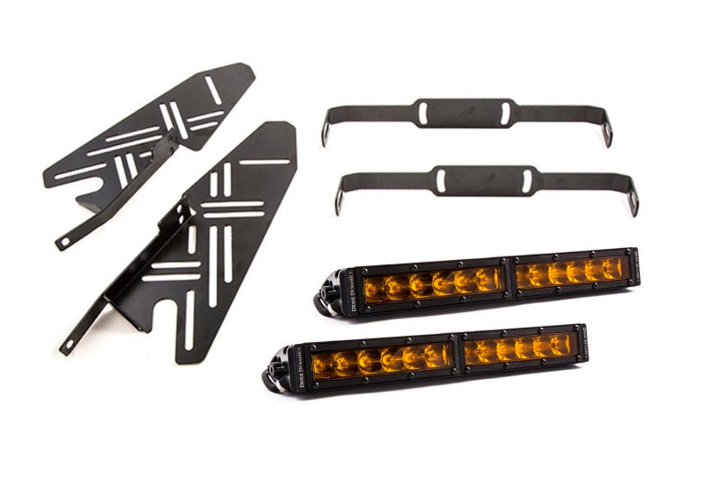 Diode Dynamics 17-19 Ford Raptor SS Fog Kit 12.0 In - Amber Driving Light Bars & Cubes Diode Dynamics