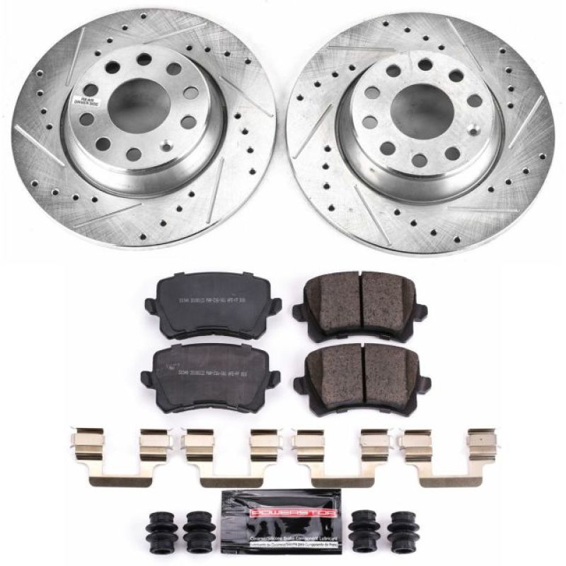 Power Stop 2009 Volkswagen Passat Rear Z23 Evolution Sport Brake Kit Brake Kits - Performance D&S PowerStop