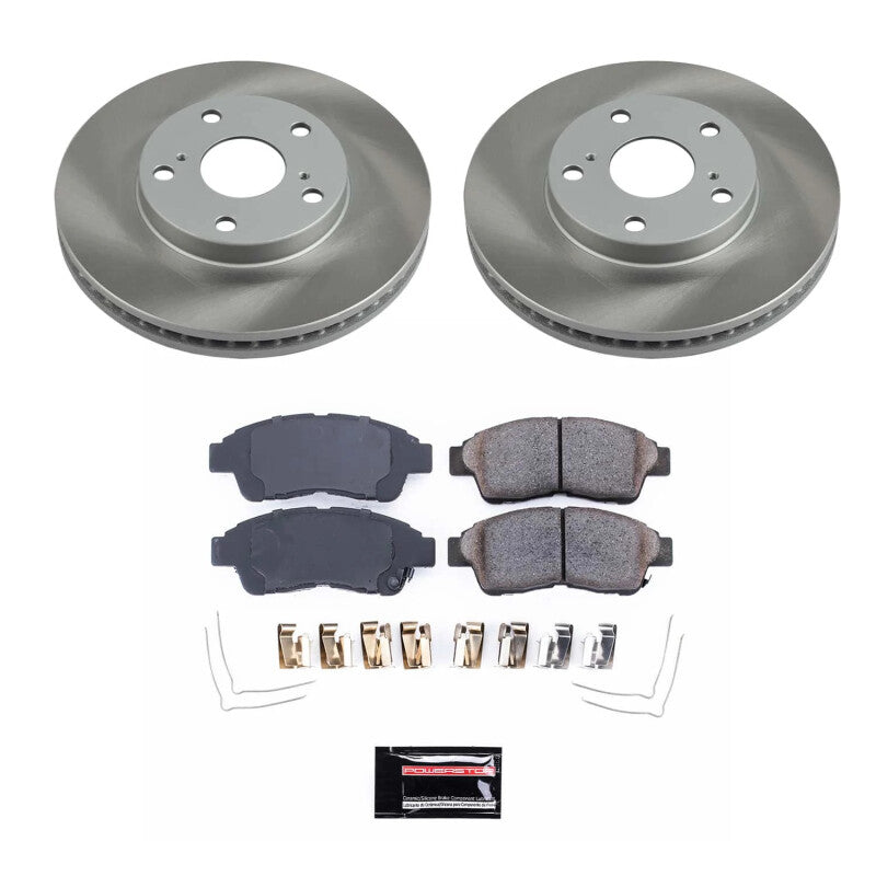 Power Stop 92-01 Toyota Camry Front Semi-Coated Rotor Kit Brake Kits - Performance Blank PowerStop