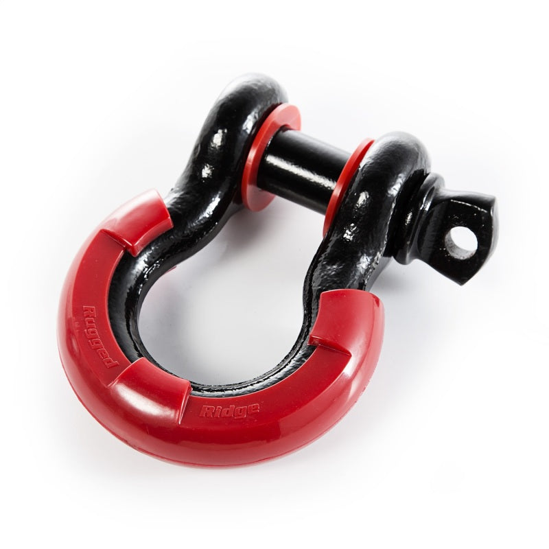 Rugged Ridge Red 7/8in D-Ring Isolator Kit Shackle Kits Rugged Ridge