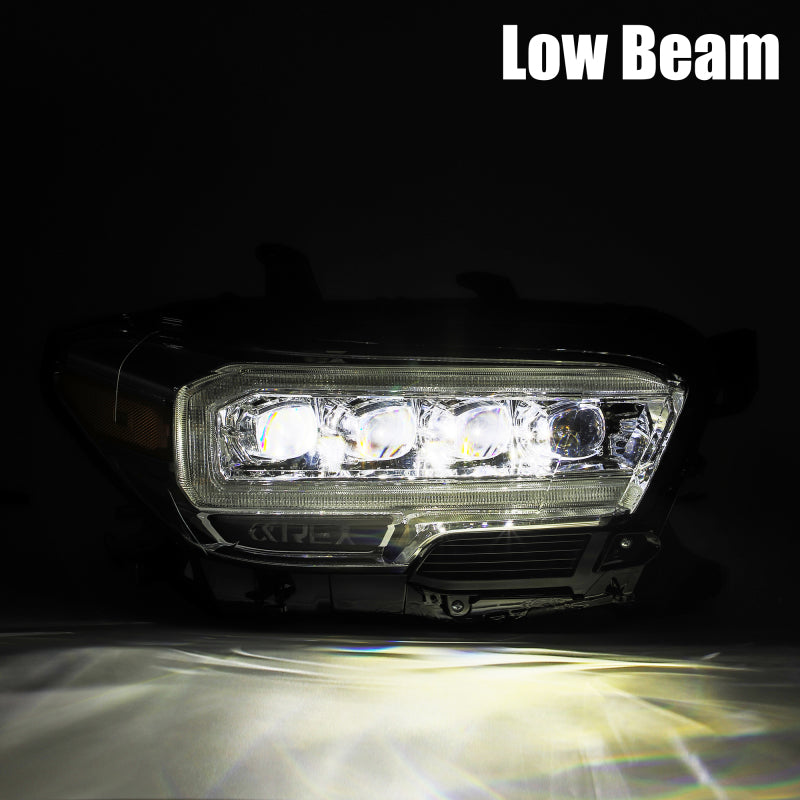 AlphaRex 16-20 Toyota Tacoma NOVA LED Projector Headlights Plank Style Black w/Activation Light Headlights AlphaRex