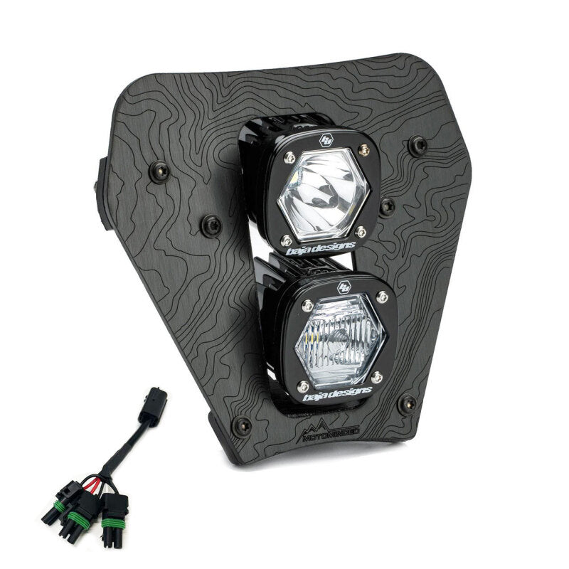 Baja Designs 24-25 KTM EXC-F Dual S1 Gemini (D/C) LED Headlight Kit w/ Hi-Low Harness - Clear Headlights Baja Designs