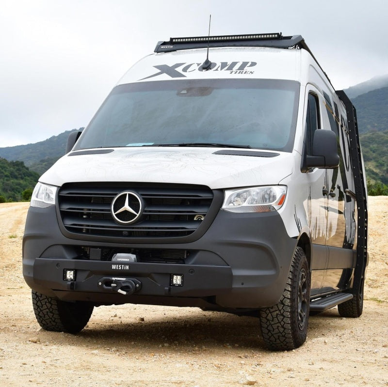 Westin 19-23 Mercedes-Benz Sprinter Pro-Series Mid Width Front Bumper - Textured Black Bumpers - Steel Westin