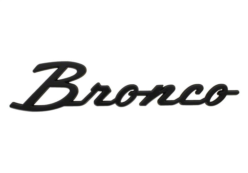 Ford Racing 2021+ Bronco Classic Script Fender Badges - Matte Black (Pair) Other Body Components Ford Racing