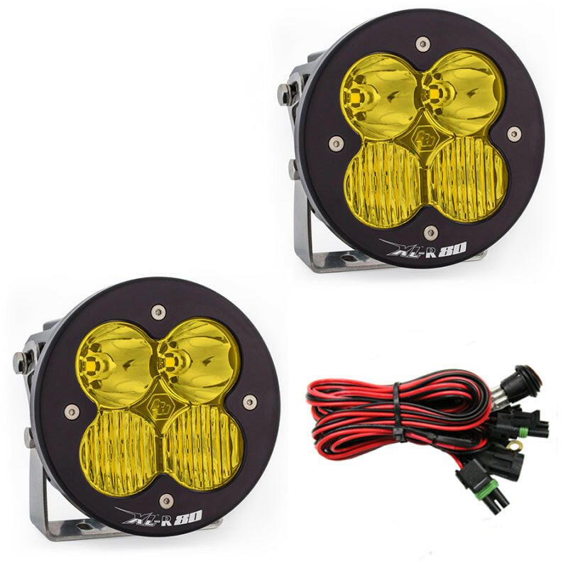 Baja Designs XL R 80 Series Driving Combo Pattern Pair LED Light Pods - Amber Light Bars & Cubes Baja Designs