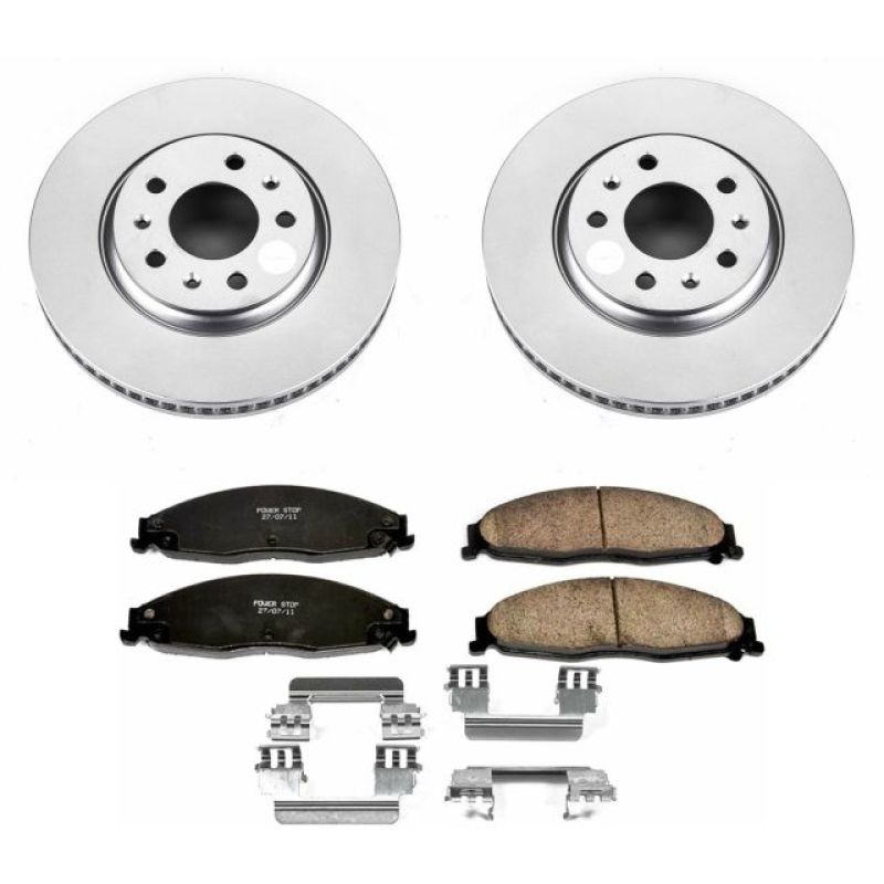 Power Stop 03-05 Cadillac CTS Front Z17 Evolution Geomet Coated Brake Kit Brake Kits - Performance Blank PowerStop