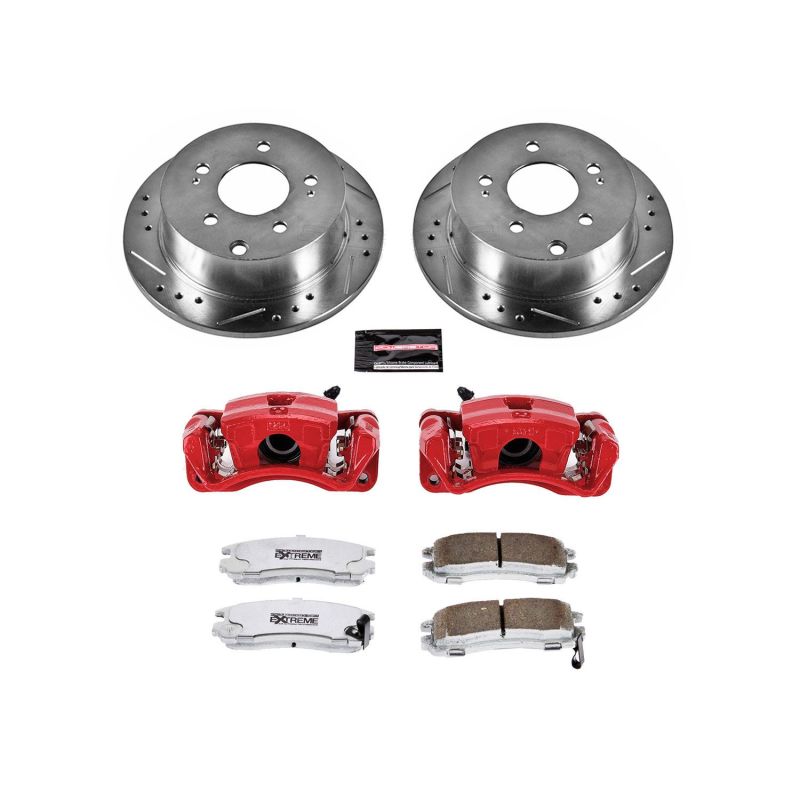 Power Stop 06-12 Mitsubishi Eclipse Rear Z26 Street Warrior Brake Kit w/Calipers Brake Kits - Performance D&S PowerStop