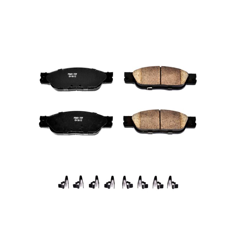 Power Stop 03-05 Jaguar S-Type Front Z17 Evolution Ceramic Brake Pads w/Hardware Brake Pads - OE PowerStop