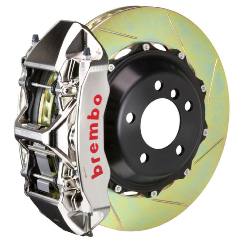 Brembo 06-09 S2000 Front GTR BBK 6 Piston Billet355x32 2pc Rotor Slotted Type-1- Nickel Plated Brake Kits - Performance Slot Brembo