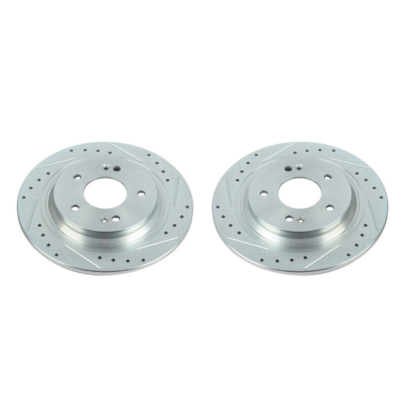 Power Stop 18-20 Hyundai Kona Rear Evolution Drilled & Slotted Rotors - Pair Brake Rotors - Slot & Drilled PowerStop