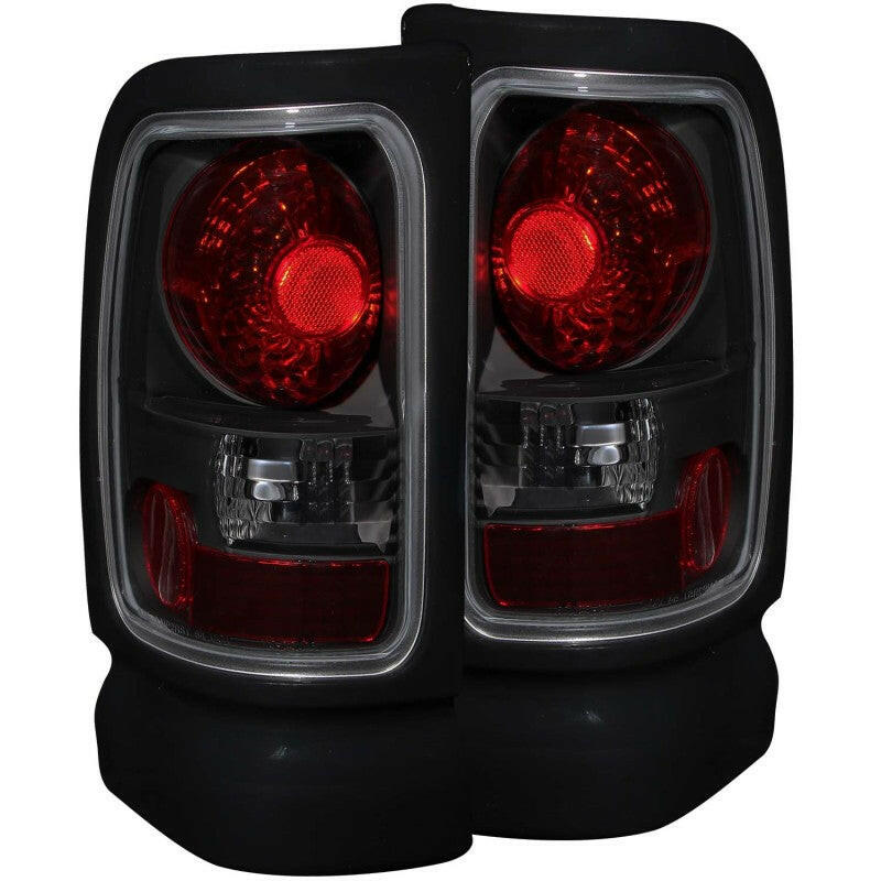 ANZO 1994-2001 Dodge Ram Taillights Dark Smoke Tail Lights ANZO