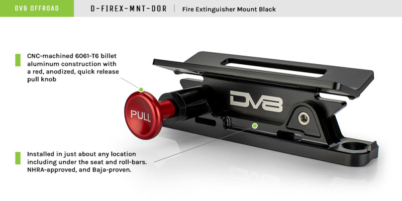 DV8 Offroad Quick Release Fire Extinguisher Mount Fire Safety DV8 Offroad