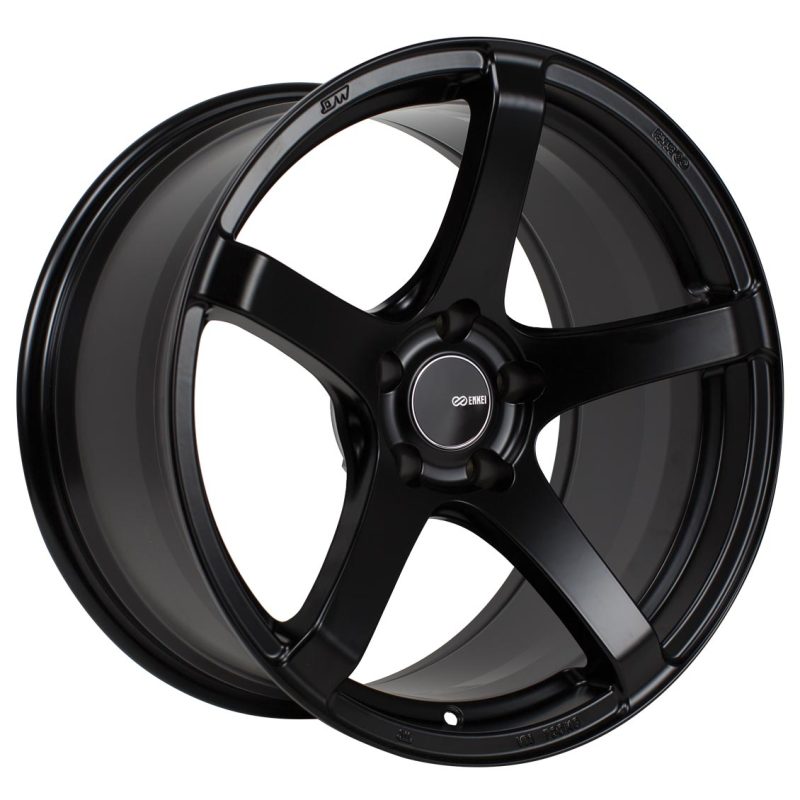 Enkei Kojin 18x8 40mm Offset 5x114.3 Bolt Pattern 72.6mm Bore Dia Matte Black Wheel Wheels - Cast Enkei