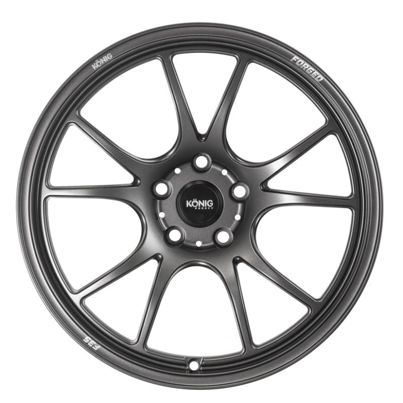 Konig Forged F3S 17x8 / 5x114.3 / ET35 - Satin Charcoal Knurled Bead Wheels - Forged Konig