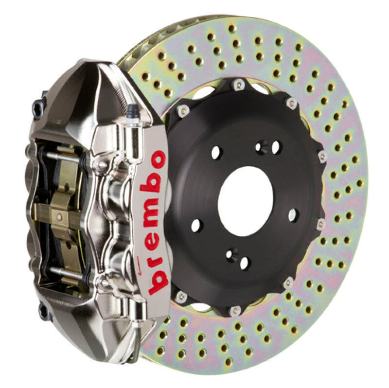 Brembo 99-05 S2000 Rear GTR BBK 4 Piston Billet328x28 2pc Rotor Drilled- Nickel Plated Brake Kits - Performance Slot Brembo
