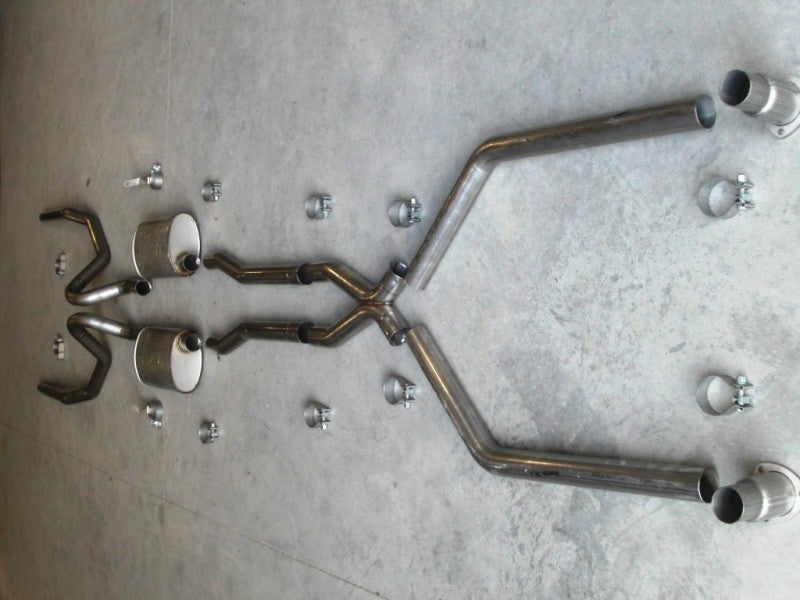 Stainless Works Chevy Chevelle Small/Big Block 1966-67 Exhaust 2 1/2in for Headers with X-Pipe Catback Stainless Works