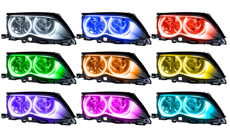 Oracle 02-05 BMW 3 Series SMD HL - Black - ColorSHIFT Headlights ORACLE Lighting