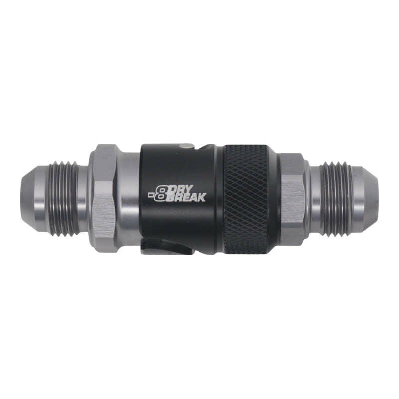 DeatschWerks 8AN Male Flare Quick Disconnect Dry Break Fitting - 2 Pieces Anodized Matte Black Fittings DeatschWerks