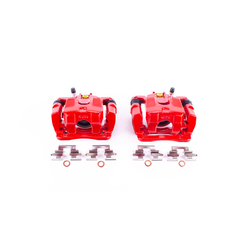 Power Stop 02-04 Honda Odyssey Rear Red Calipers w/Brackets - Pair Brake Calipers - Perf PowerStop