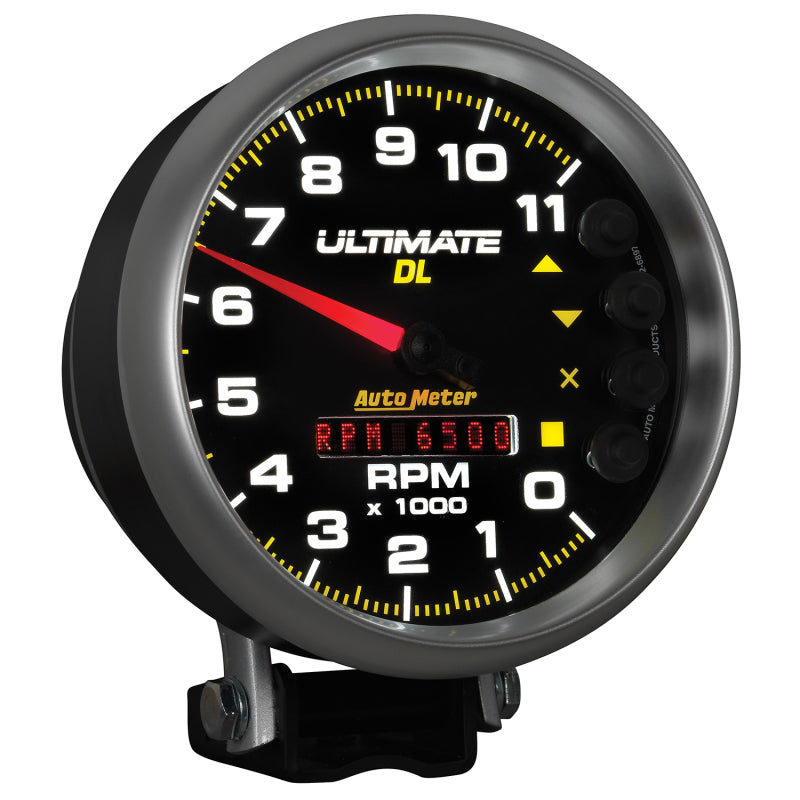 Autometer 5 inch Ultimate DL Playback Tachometer 11000 RPM - Black Performance Monitors AutoMeter