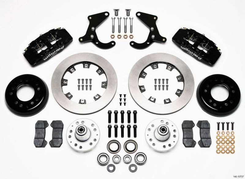 Wilwood Dynapro 6 Front Hub Kit 12.19in 55-57 Chevy Big Brake Kits Wilwood