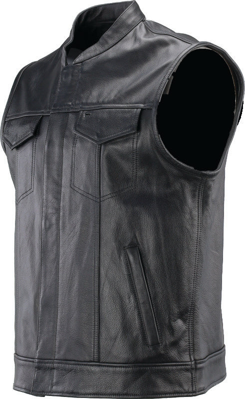 Kuryakyn Leather By River Road Vandal Club Vest Black - Small Vests Kuryakyn
