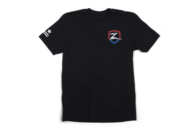 Zone Offroad Black Premium Cotton T-Shirt w/ Patriotic Zone Logos - Small Shirts Zone Offroad