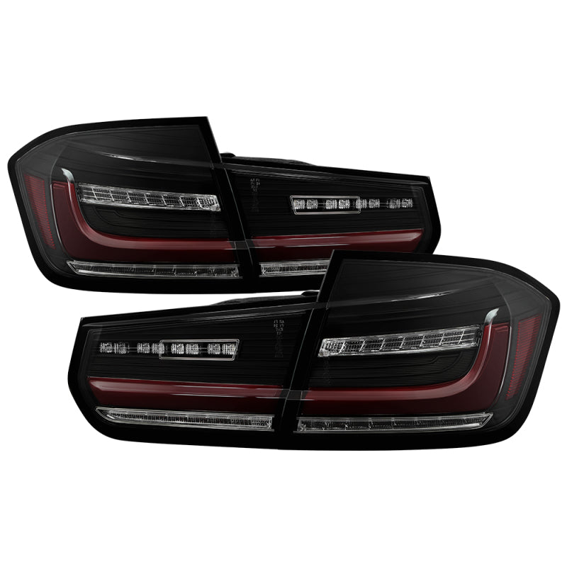 Spyder BMW 3 Series F30 2012-2018 Full LED Tail Lights (ALT-YD-BMWF3012-SEQ-BSM) - Black Smoke Tail Lights SPYDER