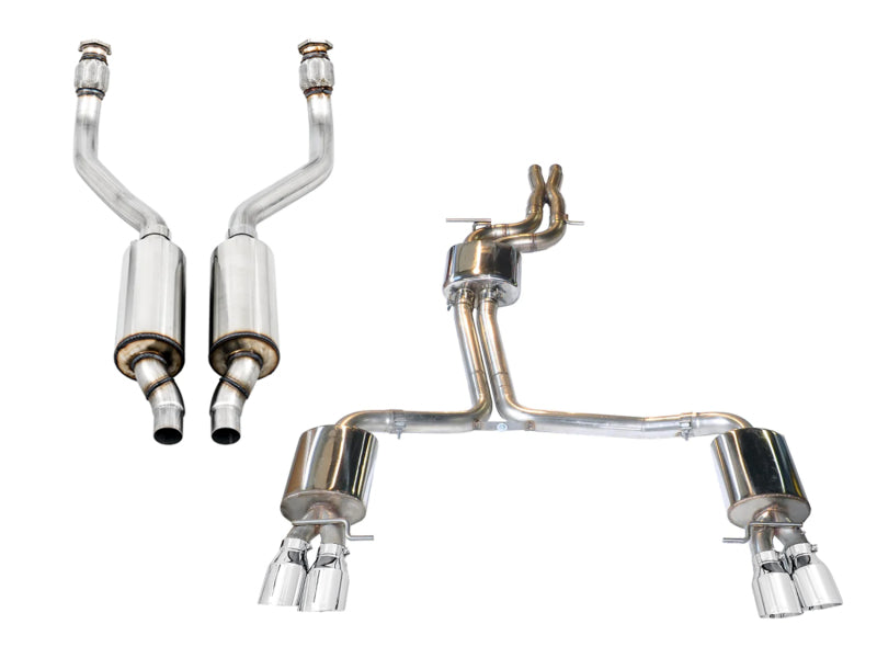 AWE Tuning Audi B8 / B8.5 S5 Cabrio Touring Edition Exhaust - Non-Resonated - Chrome Silver Tips Catback AWE Tuning