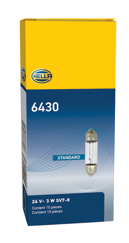 Hella Bulb 6430 24V 3W SV7-8 T2.5 8x29mm Bulbs Hella