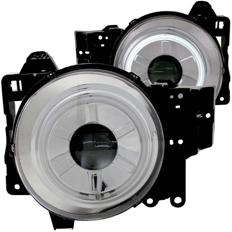 ANZO 2007-2013 Toyota Fj Cruiser Projector Headlights w/ Halo Chrome Headlights ANZO