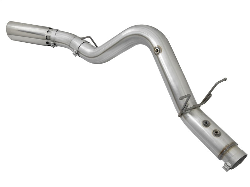 aFe ATLAS 5in DPF-Back Aluminized Steel Exhaust System w/Polished Tips 2017 GM Duramax 6.6L (td) L5P DPF Back aFe