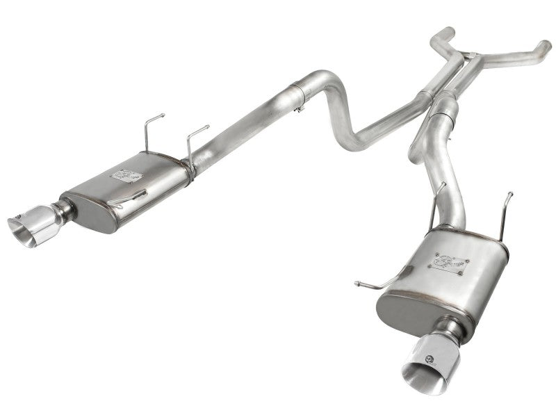 aFe MACHForce XP Cat-Back Exhaust 3in SS w/ Polished Tips 11-14 Ford Mustang GT V8 5.0L Catback aFe