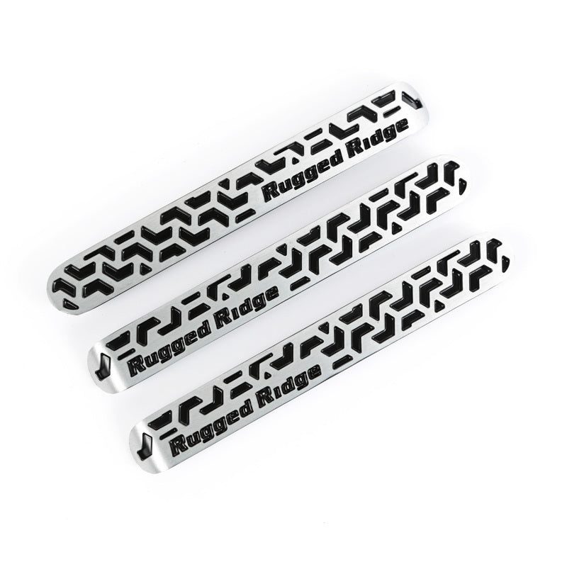 Rugged Ridge Elite Dr Hndle Insert Contrast Tread2D 07-18 Jeep Wrangler JK Doors Rugged Ridge