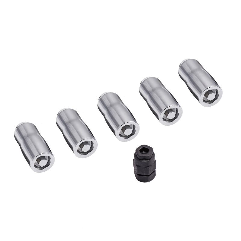 Rugged Ridge Wheel Lock Nut Set 5 Nuts w/Key Chrome M14-1.5 Lug Nuts Rugged Ridge