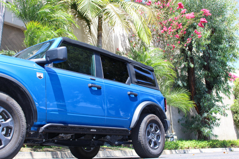 Go Rhino 21-24 Ford Bronco 4WD 4dr (Excl. Bronco Sport) Frame Mount Sliders - Tex. Blk Frame Sliders Go Rhino