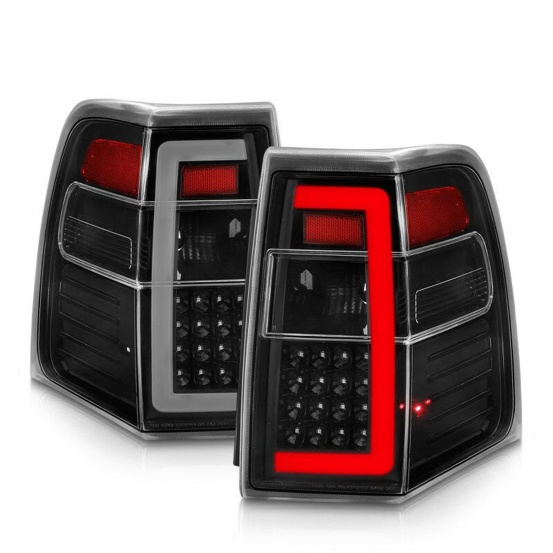 ANZO 07-17 Ford Expedition LED Taillights w/ Light Bar Black Housing Clear Lens Tail Lights ANZO
