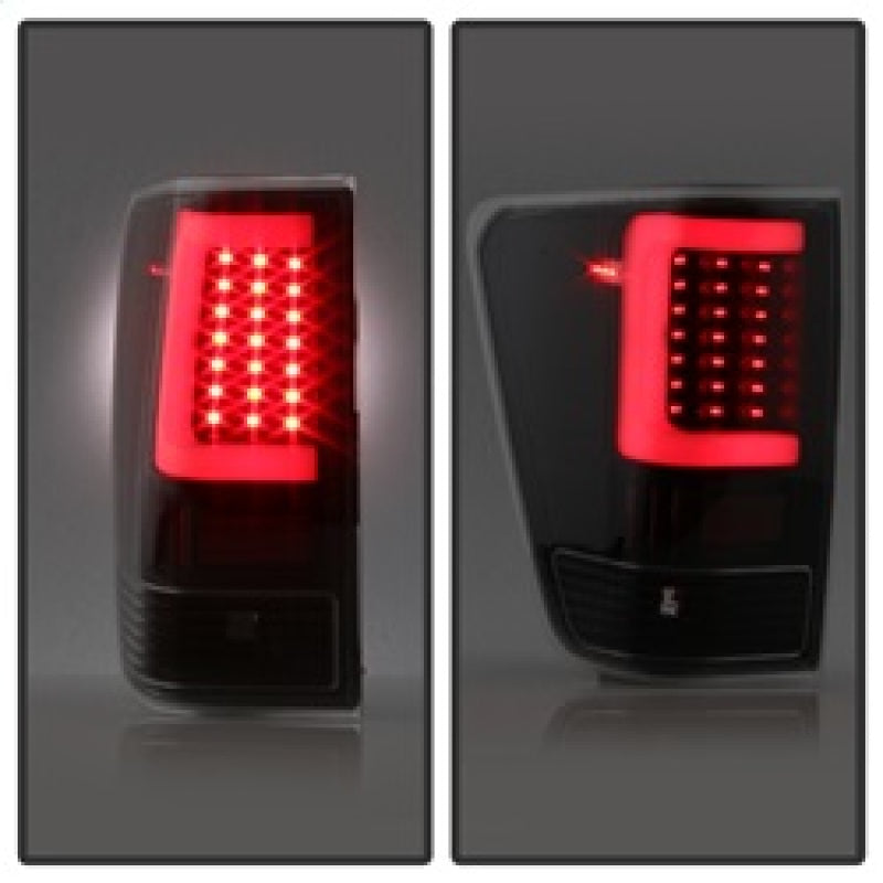 xTune 04-15 Nissan Titan Light Bar LED Tail Lights - Black (ALT-ON-NTI04-LBLED-BK) Tail Lights SPYDER