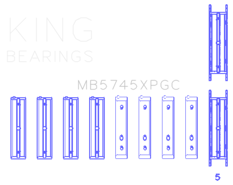King Engine Bearings Subaru FA20/Toyota 4U-GSE (Size .026) pMaxKote Performance Main Bearing Set Bearings King Engine Bearings