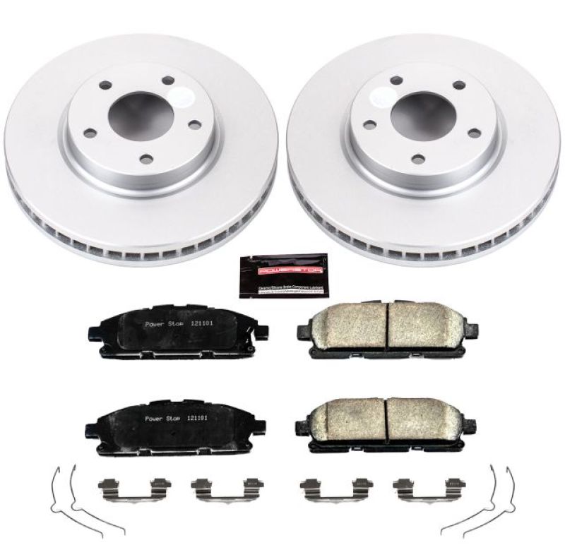 Power Stop 11-17 Nissan Quest Front Z17 Evolution Geomet Coated Brake Kit Brake Kits - Performance Blank PowerStop