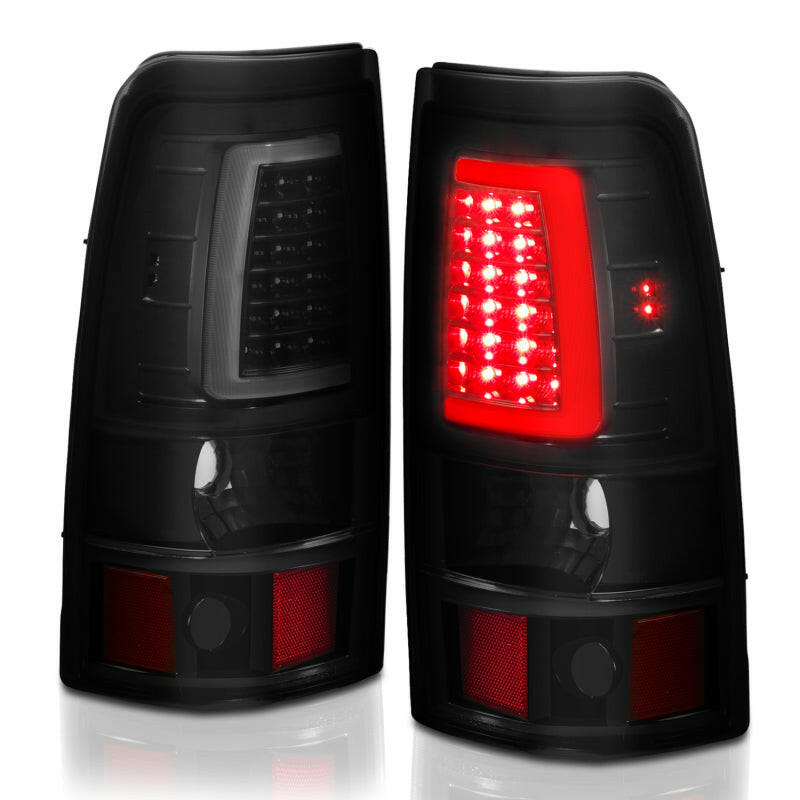 ANZO 2003-2006 Chevy Silverado 1500 LED Taillights Plank Style Black w/Smoke Lens Tail Lights ANZO