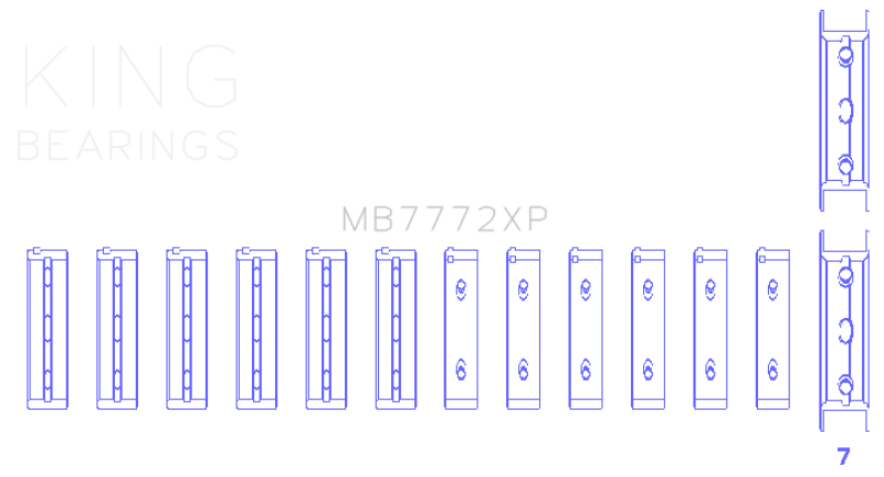 King Engine Bearings Subaru EZ30/EZ30D Performance Main Bearing Set - Size STDX Bearings King Engine Bearings