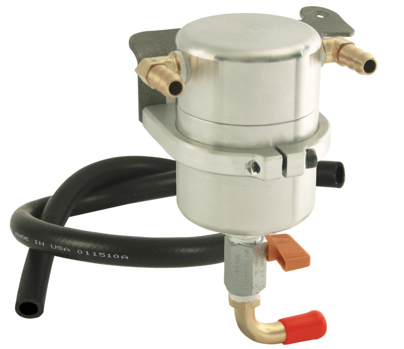 Moroso 07-14 Ford Mustang Shelby GT500 Air/Oil Separator Catch Can - Billet Aluminum Oil Catch Cans Moroso