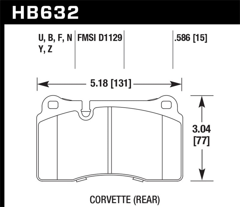 Hawk 2005 Aston Martin DB9 LTS Street Front Brake Pads Brake Pads - OE Hawk Performance