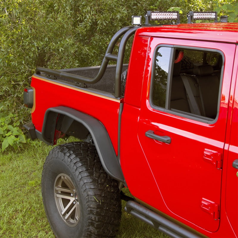 Rugged Ridge 21+ Jeep Gladiator (JT) Steel Tube Rear Fender Flare Kit - Black Fender Flares Rugged Ridge