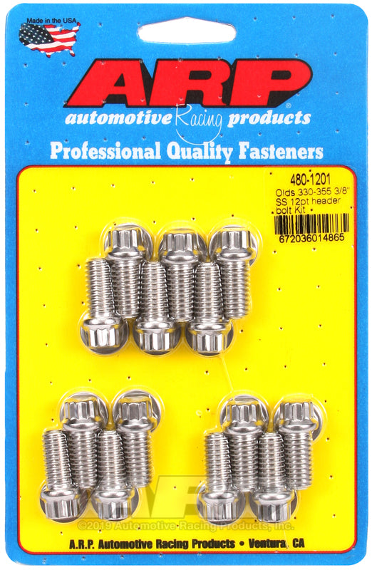ARP Olds 330-455 3/8in SS 12pt header bolt kit Rod Bolt Kits ARP