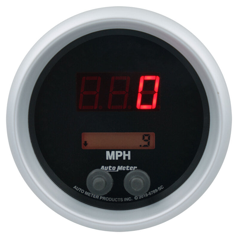 Autometer 85.7mm Black Switchable 260 MPH / 260 KM/H Speedometer Sport-Comp Elite Digital Gauge Gauges AutoMeter