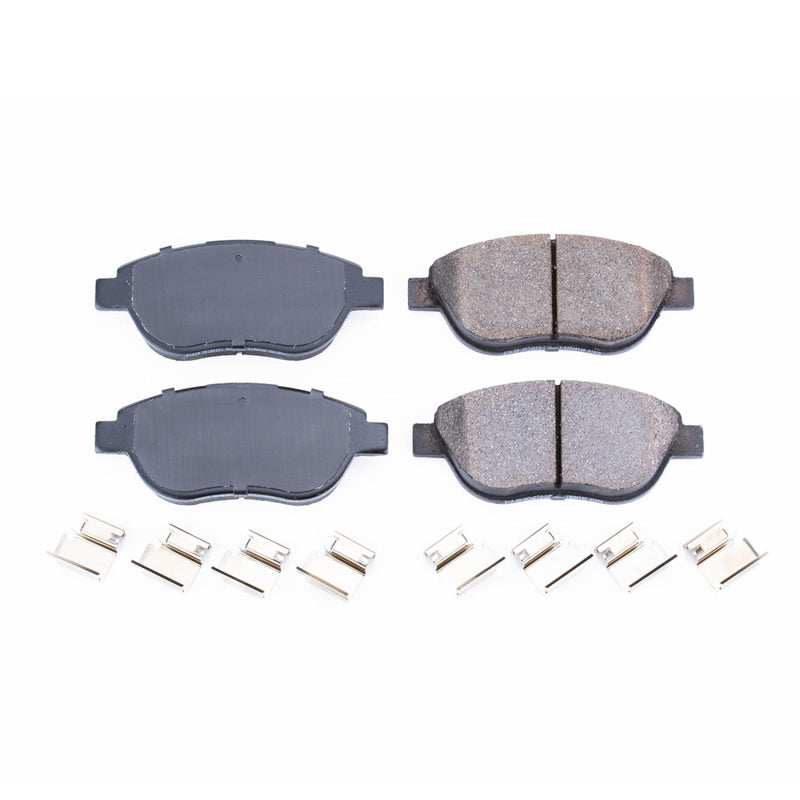 Power Stop 12-18 Fiat 500 Front Z17 Evolution Ceramic Brake Pads w/Hardware Brake Pads - OE PowerStop