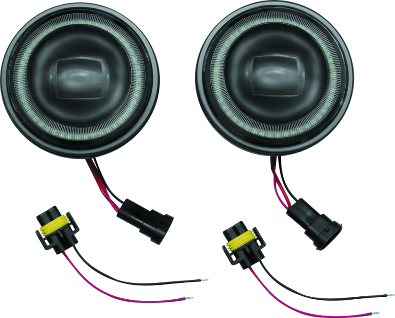 Kuryakyn 4-1/2inch Vision Passing Lmps Black Brackets Kuryakyn